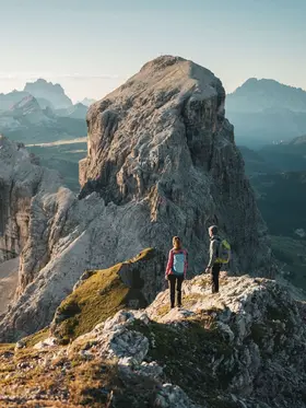 Hiking on the Sassongher - natural park Puez-Odle