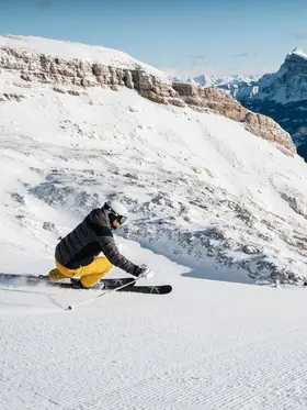 On the ski slopes of the Sellaronda